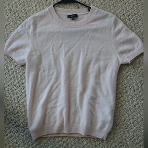 Quince Light pale pink Mongolian Cashmere Tee size M